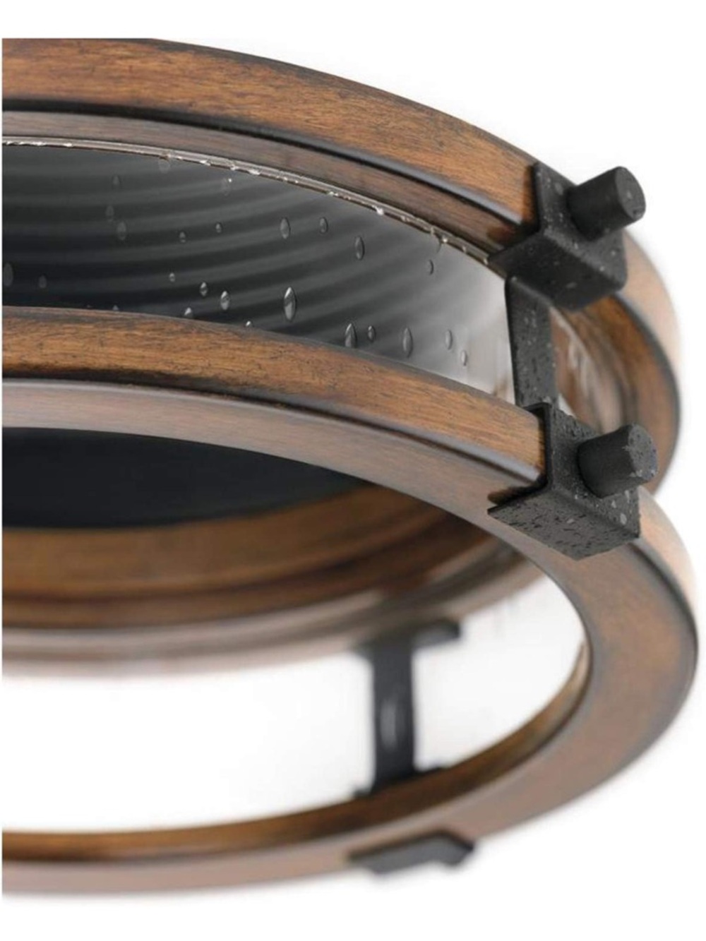 Kichler Barrington 6" Recessed Trim Kit - Distressed Black & Wood - Picture 5 of 5